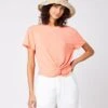 Rip Curl Lauria Rib T- Shirt Coral