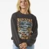 Rip Curl Tiki Tropic Relax Sweat Washed Black