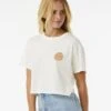 Rip Curl Wettie Icon Crop T-Shirt Bone