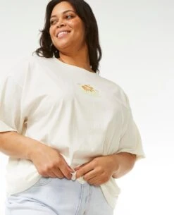 Rip Curl Island Heritage T-Shirt Bright Pearl