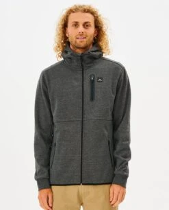 Rip Curl Departed Zip Hoody Charcoal Marle