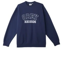 Obey Records Sweat Academy Navy