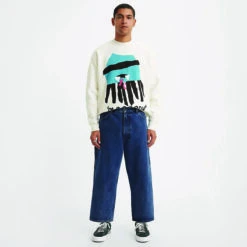 Levis Skateboarding Skate Crop Carpenter Jeans Blue