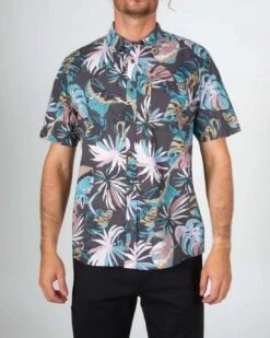 Salty Crew Large Kine SL Hemd Charcoal