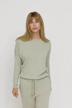 Mazine Celeste T-Shirt LS Milky Green Mel