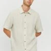 Mazine Leland Linen SL Hemd Eggshell