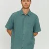 Mazine Leland Linen SL Hemd Jade