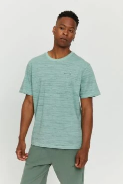 Mazine Keith Striped T-Shirt Cobalt Green Blue