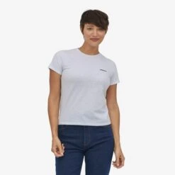 Patagonia P-6 Logo Respo Lady T-Shirt White