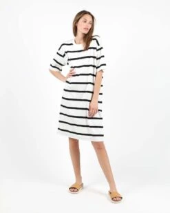 Wemoto Flux Dress Black Off White