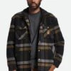 Brixton Durham Lined Jacket Blk Charc Palm