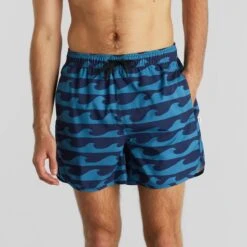 Dedicated Sadhamn Waves Swim Shorts Blue