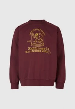 Cleptomanicx Happiness Sweat Tawny Port