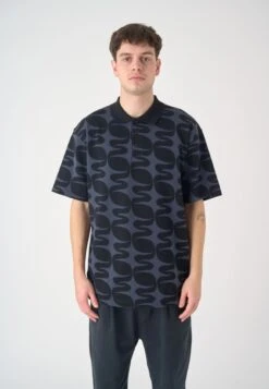 Cleptomanicx Galactic Polo Shirt Black