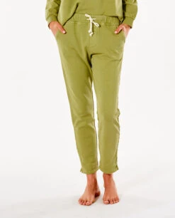 Rip Curl Fleece Track Pants Green Olive