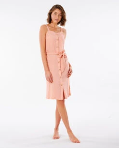 Rip Curl Tallows Spot Midi Kleid Coral