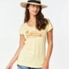 Rip Curl Playabella Graphic T-Shirt Light Yellow