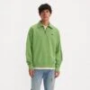 Levis Skateboarding New Quarter Zip Sweat Jade Green