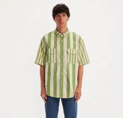 Levis Skateboarding Skate SL Hemd Mix Up Green Wht