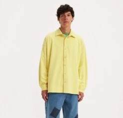 Levis Skateboarding Button Up Fleece LS Hemd Custard