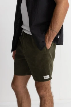 Rhythm Classic Cord Jam Shorts Olive