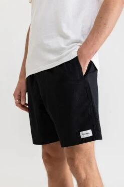 Rhythm Classic Linen Jam Shorts Vintage Black
