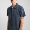 Rhythm Classic Linen SL Hemd Worn Navy