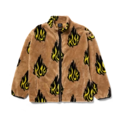 Huf Flamin Zip Sherpa Fleece Oatmeal