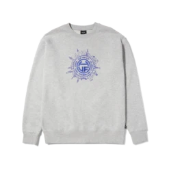 Huf Internationally Know Pullover Hthr Gry