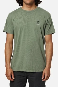 Katin Palm Emb T-Shirt Olive Sand Wash