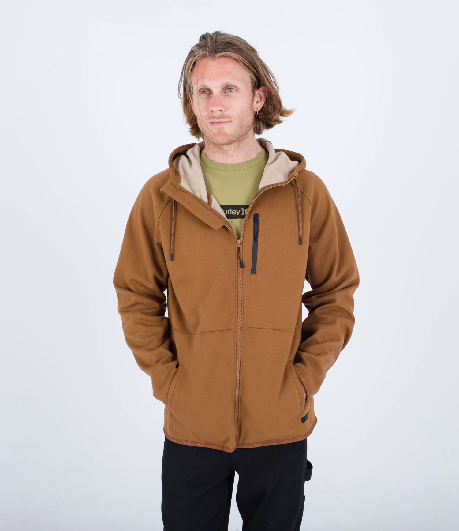 Hurley Cabrillo Heat Zip Hoody Bronzed 1 Hurley Cabrillo Heat Zip Hoody Bronzed