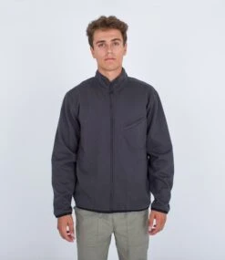 Hurley Bondi Heat Mockneck Zip Fleece Stone Gry