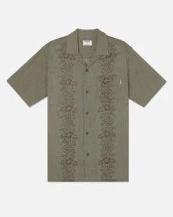 Hurley Linen Rincon SSL Camp Hemd Olive