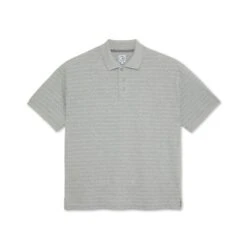 Polar Skate Co. Check Surf Polo Shirt Grey