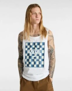 Vans Print Box Tank White Pale Aqua