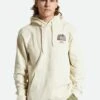 Brixton Rising Sun Hoody Whitecap