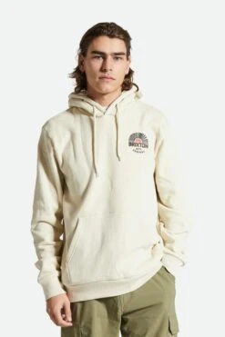 Brixton Rising Sun Hoody Whitecap