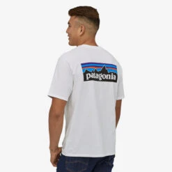 Patagonia P-6 Logo Respo Tee White