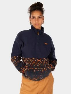 Iriedaily Half Indi Troyer Fleece Marine