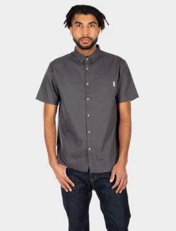 Iriedaily Jeremy Hemp SL Hemd Coal