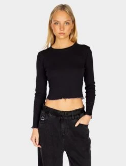 Iriedaily Konti Rib LS Top Black