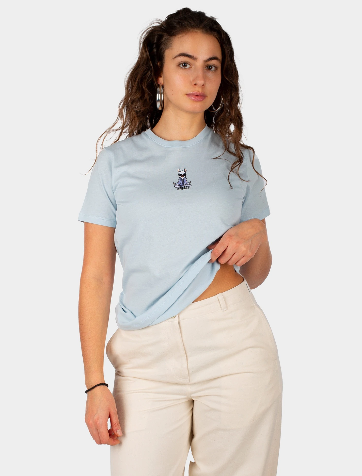 Iriedaily Lama Lama T-Shirt Ice Blue 1 Iriedaily Lama Lama T-Shirt Ice Blue