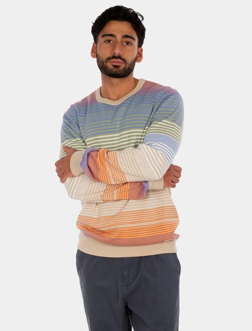 Iriedaily Resort Summer Strick Orange Green 1 Iriedaily Resort Summer Strick Orange Green