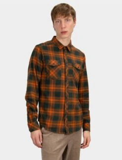 Iriedaily Rosomako 20 LS Hemd Orange Green