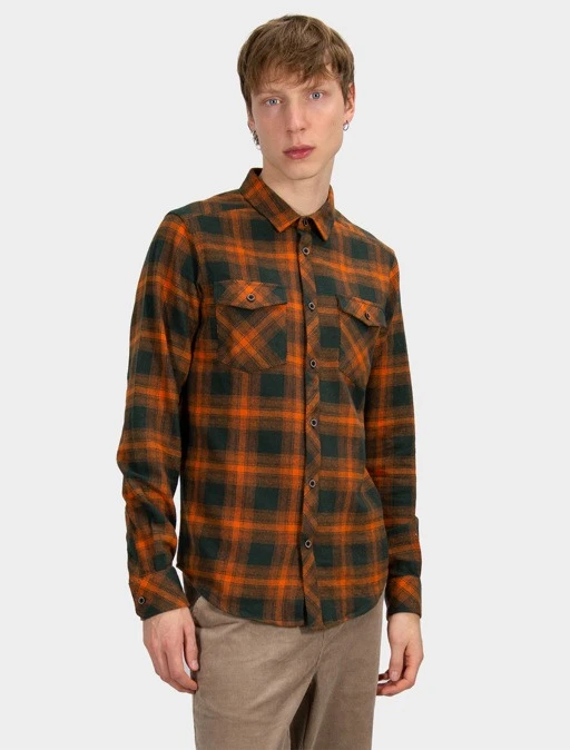 Iriedaily Rosomako 20 LS Hemd Orange Green 1 Iriedaily Rosomako 20 LS Hemd Orange Green