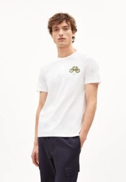 Armedangels Jaames I Like Bike T-Shirt White