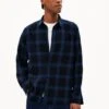 Armedangels Kaalmo LS Hemd Black Deep Sea Blue