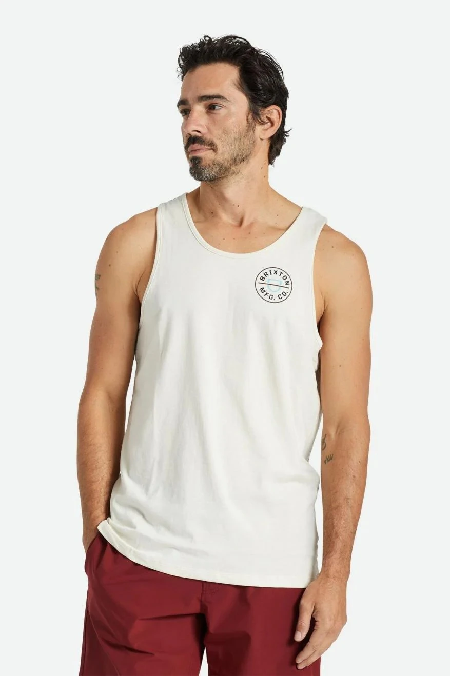 Brixton Crest Tank Top Whitecap 1 Brixton Crest Tank Top Whitecap