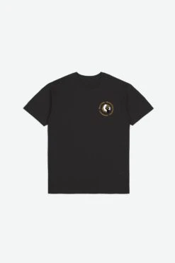 Brixton Rival Stamp T-Shirt Blk Garm Dyed